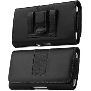 Imagen Frente y Atras de la funda cinturon resistente color negro para Huawei P40 Pro